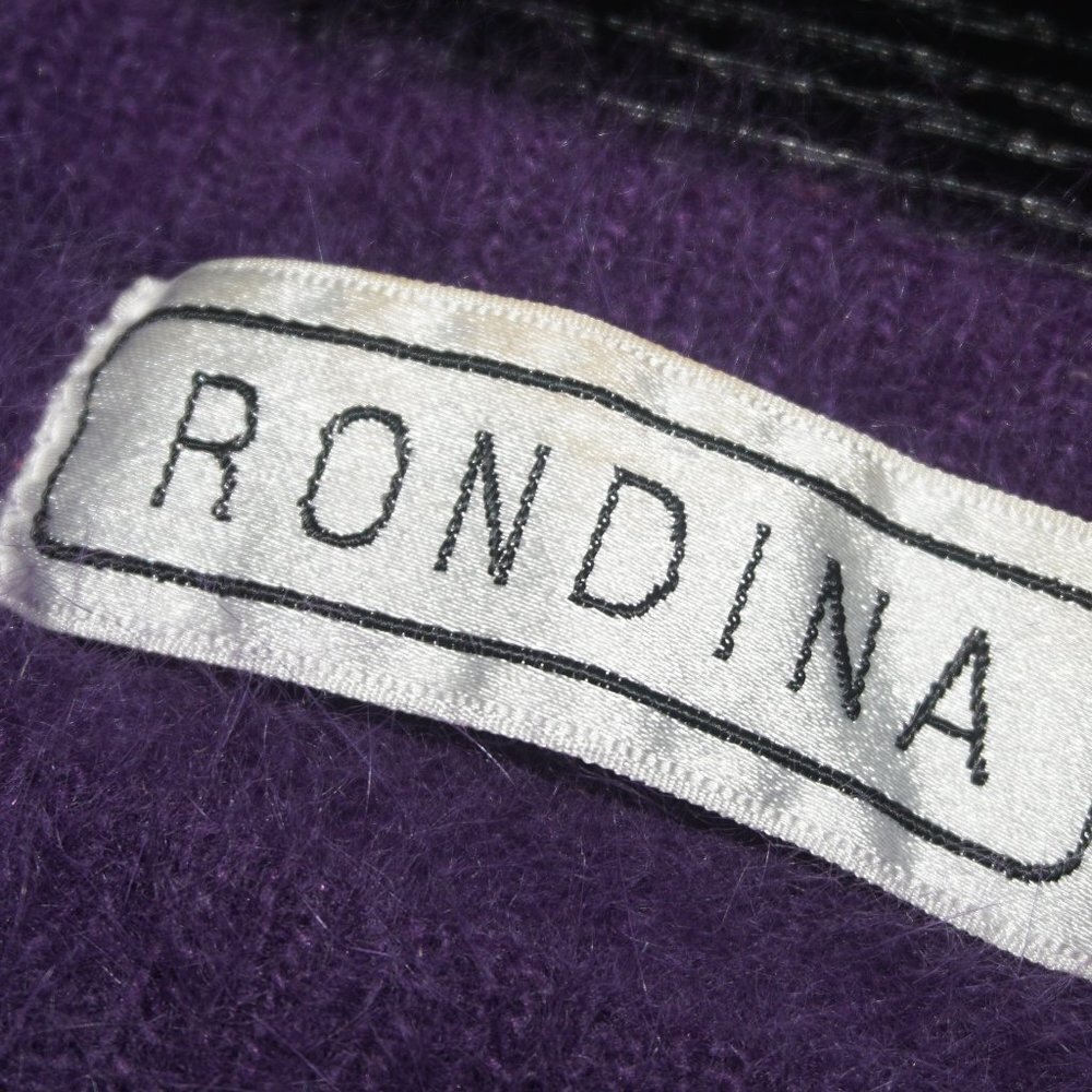 Vintage 80s Purple Bobble Lambswool Angora Sweater - Picture 4 of 6